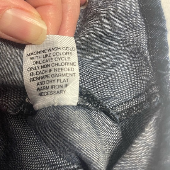 Moonshine spirit plaid, blue, and black with white stitching, size large - Picture 4 of 4